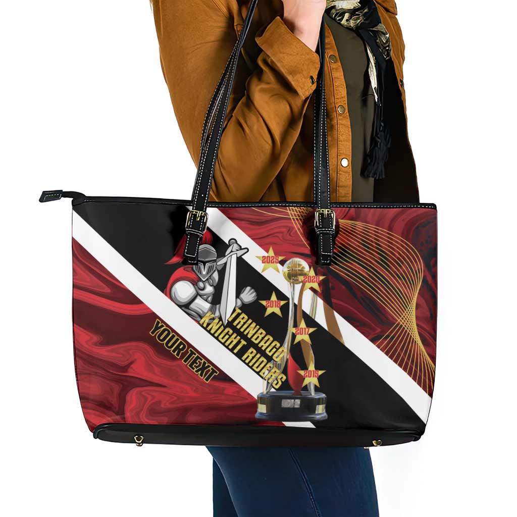 Trinidad and Tobago Cricket Personalized Leather Tote Bag Trinbago Knight Riders Champions Trophy - Wonder Print Shop