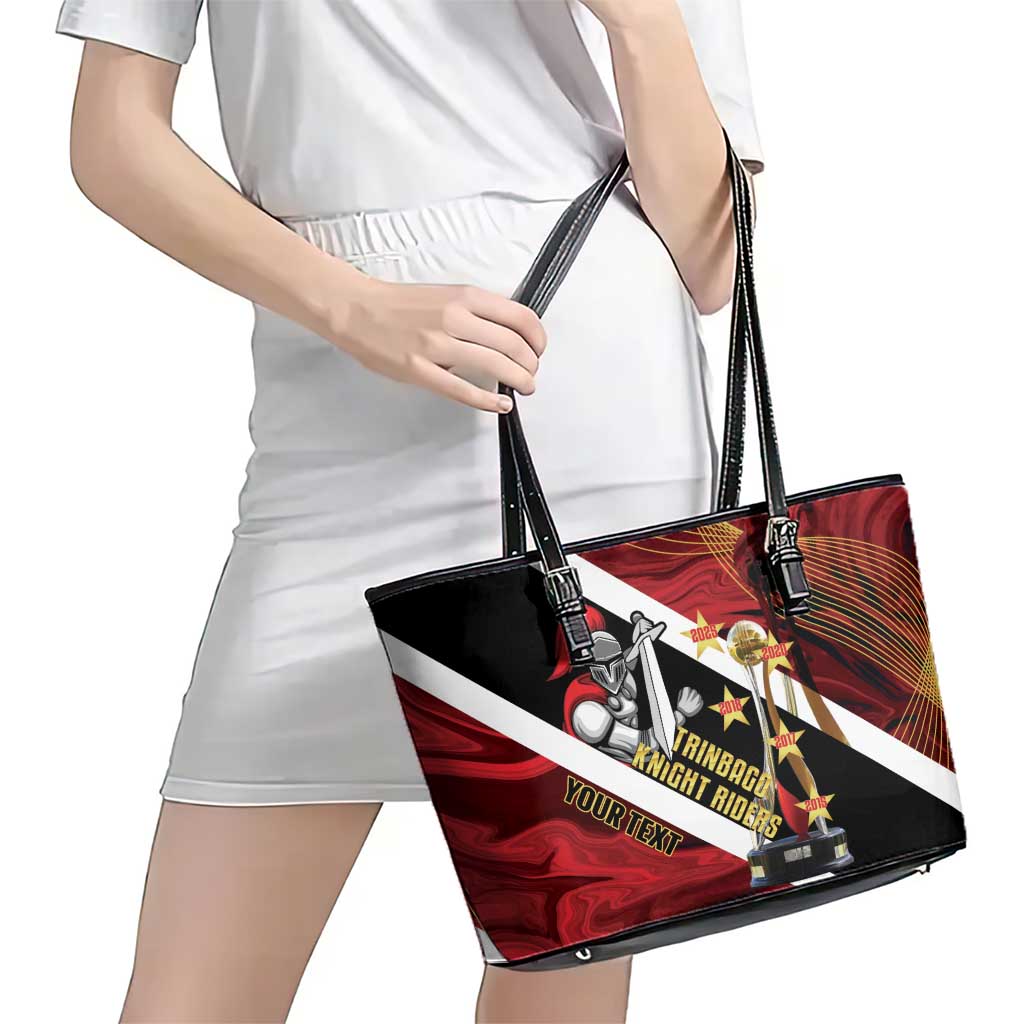 Trinidad and Tobago Cricket Personalized Leather Tote Bag Trinbago Knight Riders Champions Trophy - Wonder Print Shop