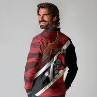 Trinidad and Tobago Cricket Personalized Long Sleeve Polo Shirt Trinbago Knight Riders Champions Trophy - Wonder Print Shop
