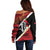 Trinidad and Tobago Cricket Personalized Off Shoulder Sweater Trinbago Knight Riders Champions Trophy - Wonder Print Shop