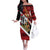Trinidad and Tobago Cricket Personalized Off The Shoulder Long Sleeve Dress Trinbago Knight Riders Champions Trophy - Wonder Print Shop