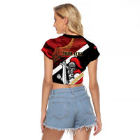 Trinidad and Tobago Cricket Personalized Raglan Cropped T Shirt Trinbago Knight Riders Champions Trophy - Wonder Print Shop
