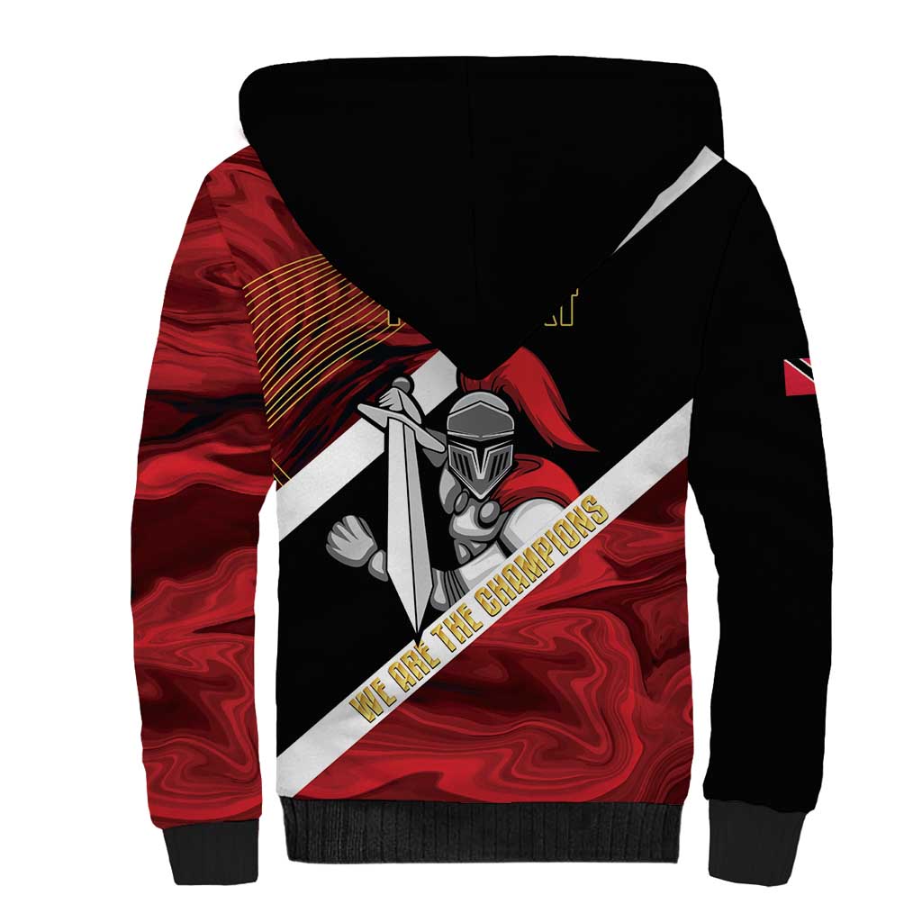 Trinidad and Tobago Cricket Personalized Sherpa Hoodie Trinbago Knight Riders Champions Trophy - Wonder Print Shop