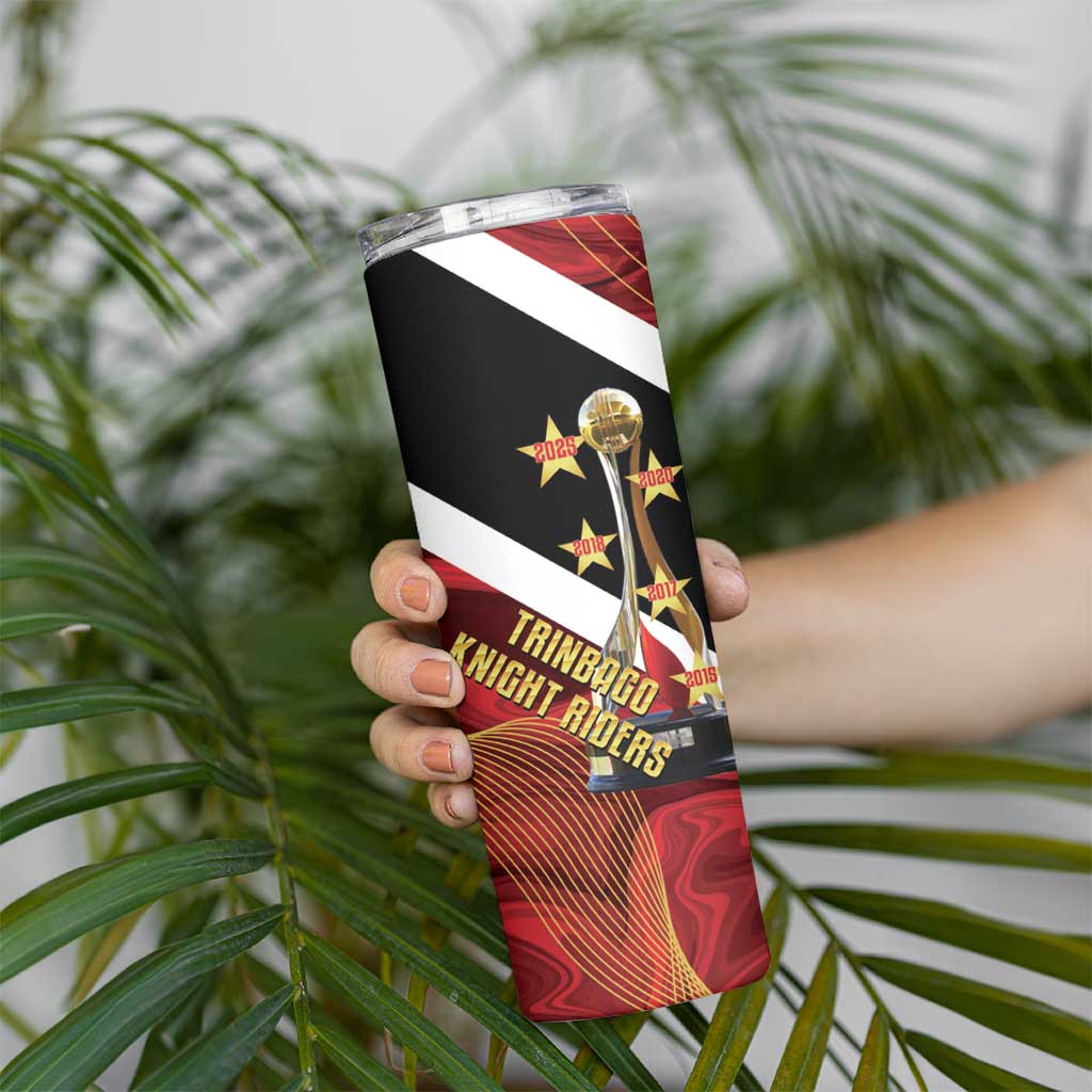 Trinidad and Tobago Cricket Personalized Skinny Tumbler Trinbago Knight Riders Champions Trophy - Wonder Print Shop