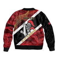 Trinidad and Tobago Cricket Personalized Sleeve Zip Bomber Jacket Trinbago Knight Riders Champions Trophy - Wonder Print Shop