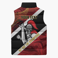 Trinidad and Tobago Cricket Personalized Sleeveless Puffer Jacket Trinbago Knight Riders Champions Trophy - Wonder Print Shop