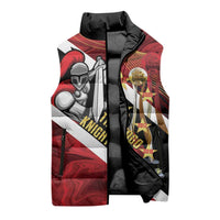 Trinidad and Tobago Cricket Personalized Sleeveless Puffer Jacket Trinbago Knight Riders Champions Trophy - Wonder Print Shop