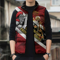 Trinidad and Tobago Cricket Personalized Sleeveless Puffer Jacket Trinbago Knight Riders Champions Trophy - Wonder Print Shop