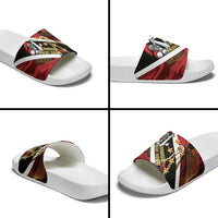 Trinidad and Tobago Cricket Personalized Slide Sandals Trinbago Knight Riders Champions Trophy - Wonder Print Shop