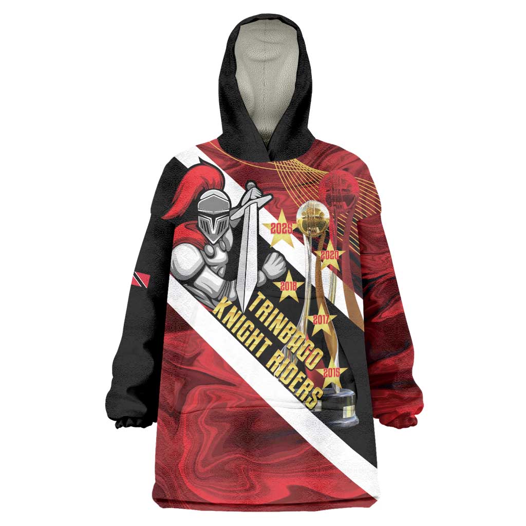 Trinidad and Tobago Cricket Personalized Wearable Blanket Hoodie Trinbago Knight Riders Champions Trophy - Wonder Print Shop