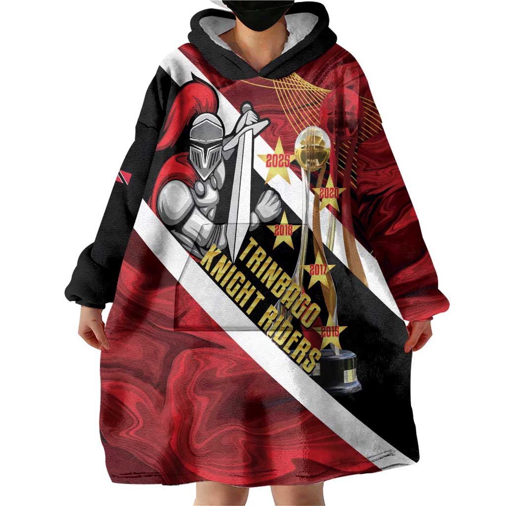 Trinidad and Tobago Cricket Personalized Wearable Blanket Hoodie Trinbago Knight Riders Champions Trophy - Wonder Print Shop