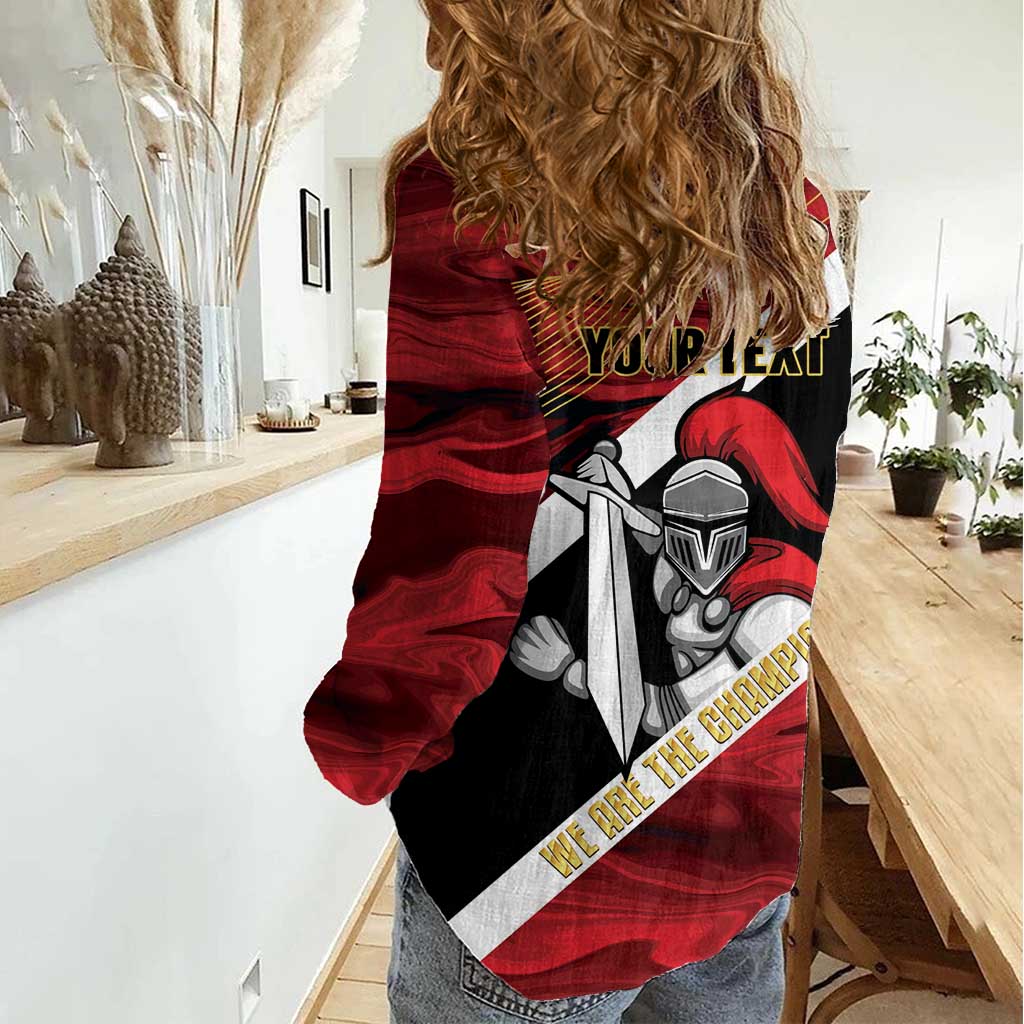 Trinidad and Tobago Cricket Personalized Women Casual Shirt Trinbago Knight Riders Champions Trophy - Wonder Print Shop