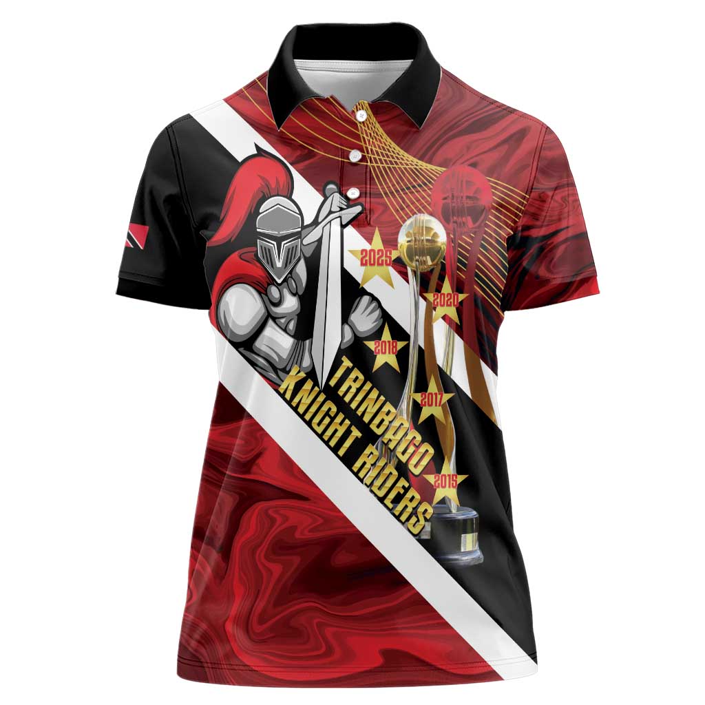 Trinidad and Tobago Cricket Personalized Women Polo Shirt Trinbago Knight Riders Champions Trophy - Wonder Print Shop
