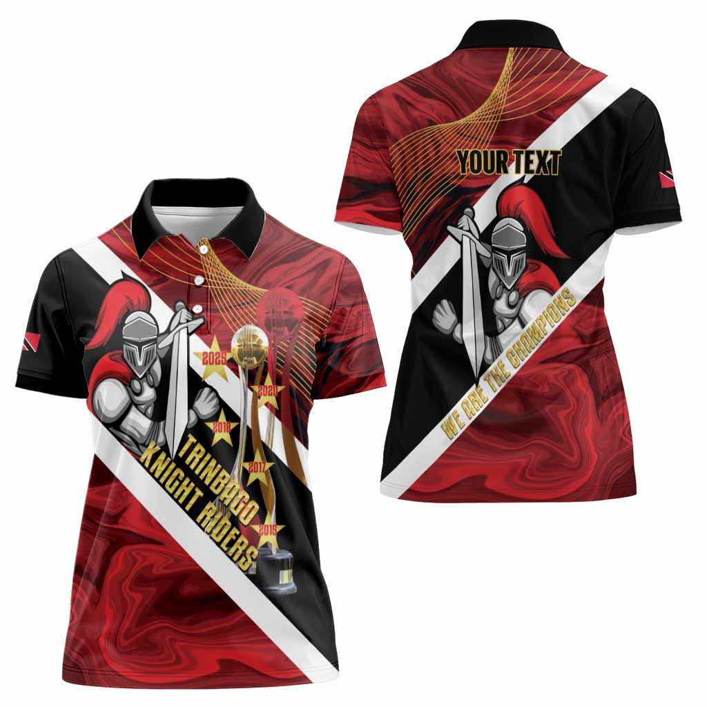Trinidad and Tobago Cricket Personalized Women Polo Shirt Trinbago Knight Riders Champions Trophy - Wonder Print Shop