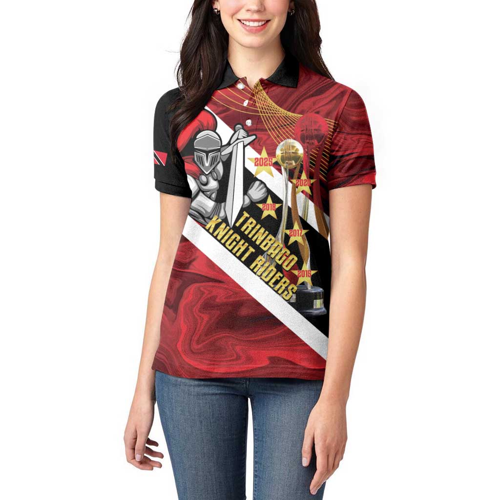 Trinidad and Tobago Cricket Personalized Women Polo Shirt Trinbago Knight Riders Champions Trophy - Wonder Print Shop