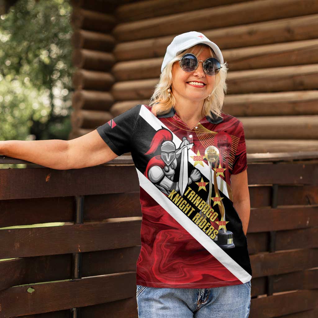 Trinidad and Tobago Cricket Personalized Women Polo Shirt Trinbago Knight Riders Champions Trophy - Wonder Print Shop