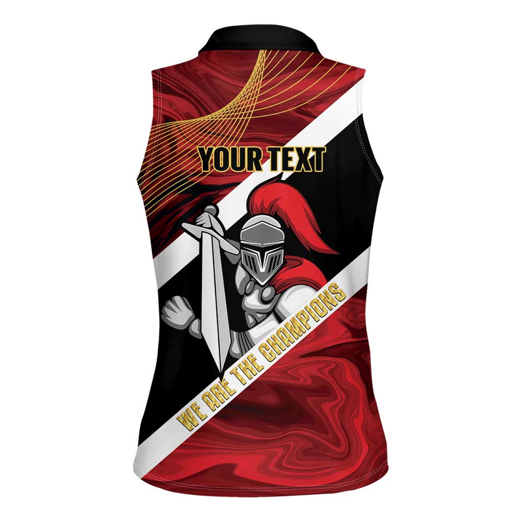 Trinidad and Tobago Cricket Personalized Women Sleeveless Polo Shirt Trinbago Knight Riders Champions Trophy - Wonder Print Shop