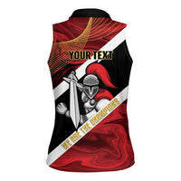 Trinidad and Tobago Cricket Personalized Women Sleeveless Polo Shirt Trinbago Knight Riders Champions Trophy - Wonder Print Shop