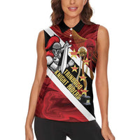 Trinidad and Tobago Cricket Personalized Women Sleeveless Polo Shirt Trinbago Knight Riders Champions Trophy - Wonder Print Shop