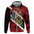 Trinidad and Tobago Cricket Personalized Zip Hoodie Trinbago Knight Riders Champions Trophy - Wonder Print Shop