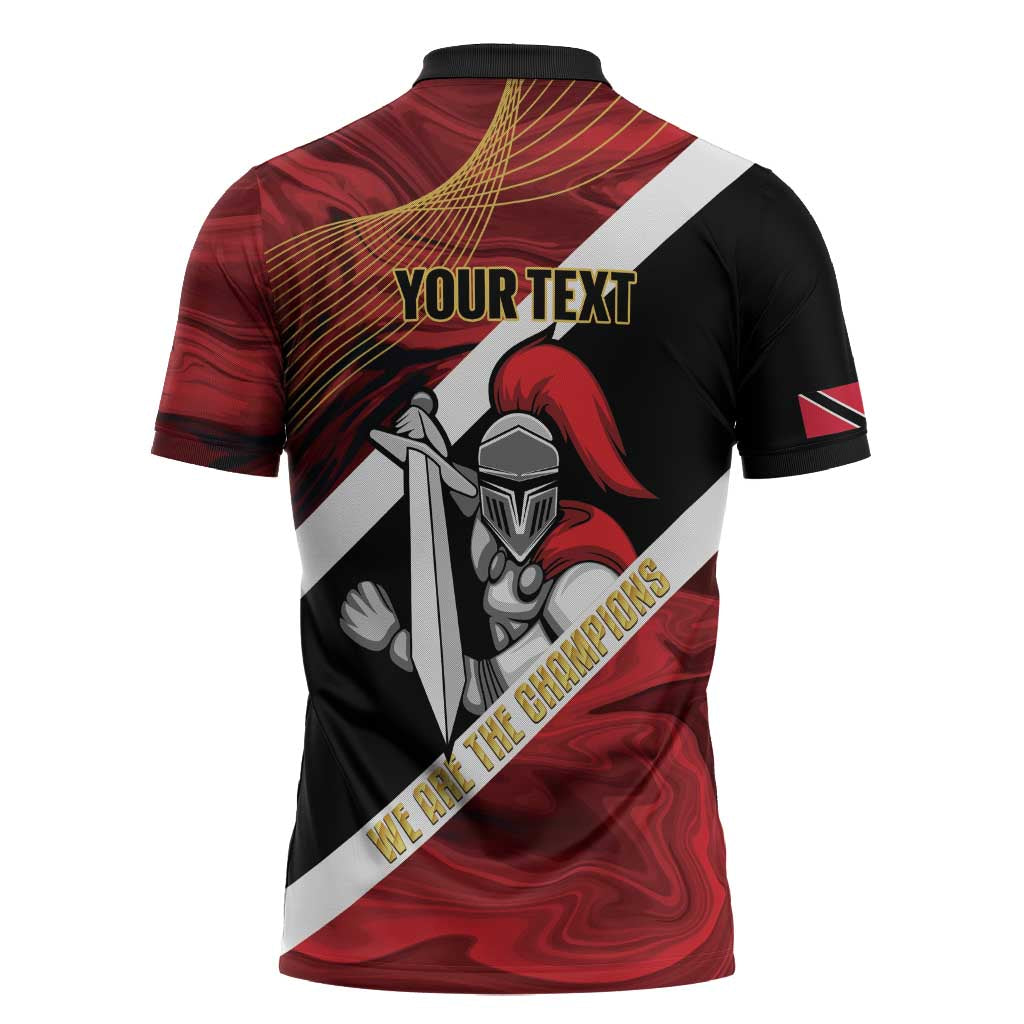 Trinidad and Tobago Cricket Personalized Zipper Polo Shirt Trinbago Knight Riders Champions Trophy - Wonder Print Shop