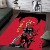 Trinidad and Tobago Cricket Personalized Area Rug Trinbago Knight Riders 5th Champions Proud - Wonder Print Shop