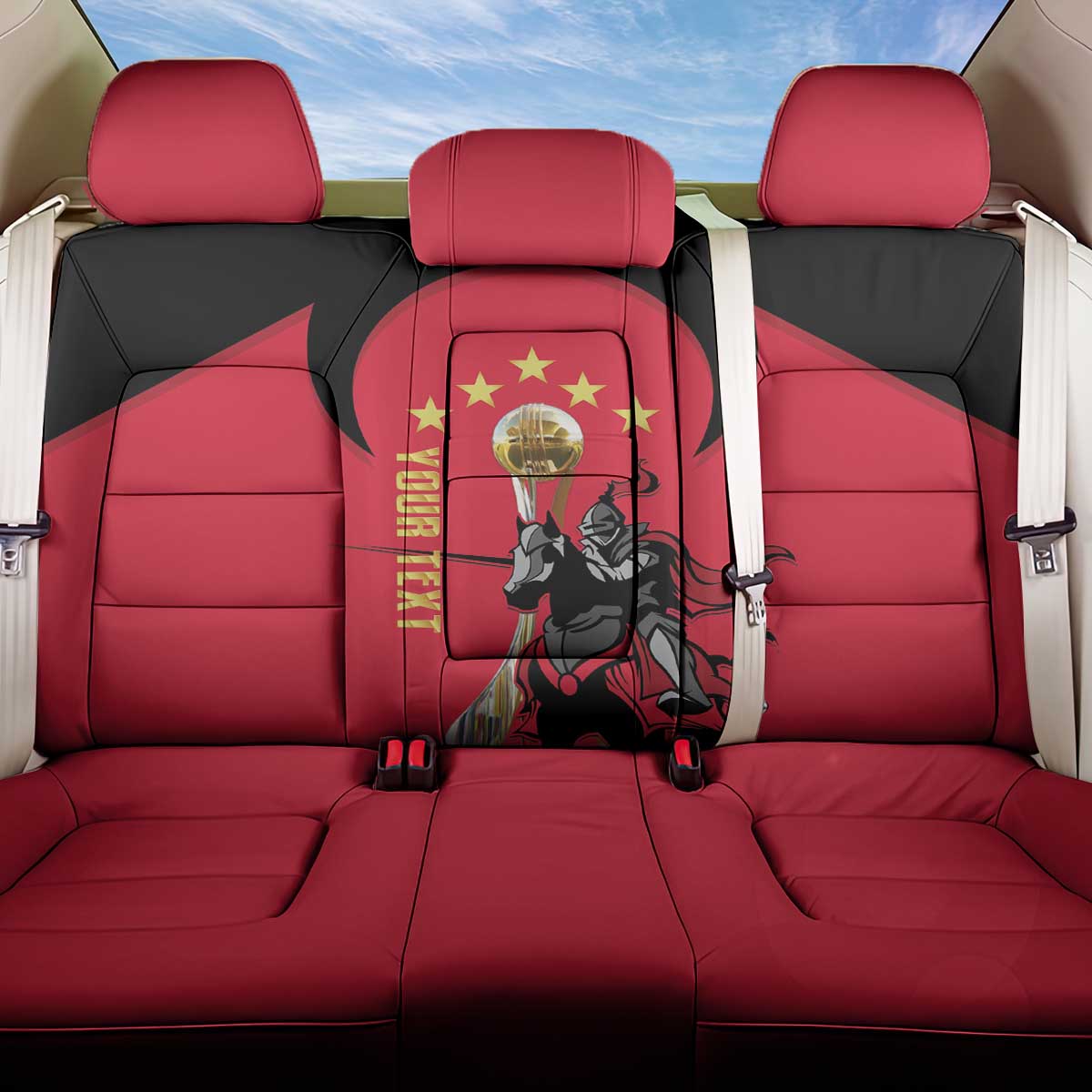 Trinidad and Tobago Cricket Personalized Back Car Seat Cover Trinbago Knight Riders 5th Champions Proud - Wonder Print Shop