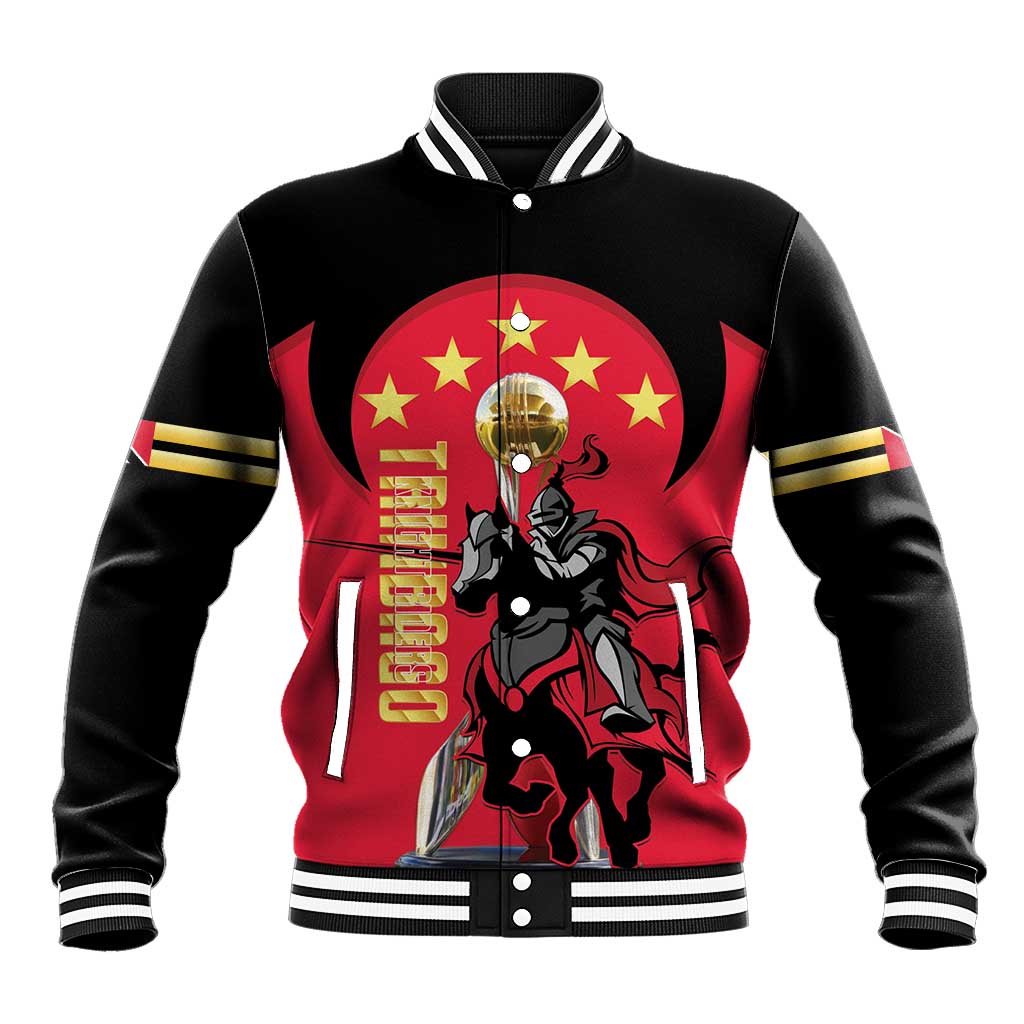 Trinidad and Tobago Cricket Personalized Baseball Jacket Trinbago Knight Riders 5th Champions Proud - Wonder Print Shop