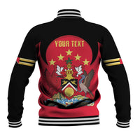 Trinidad and Tobago Cricket Personalized Baseball Jacket Trinbago Knight Riders 5th Champions Proud - Wonder Print Shop