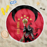 Trinidad and Tobago Cricket Personalized Beach Blanket Trinbago Knight Riders 5th Champions Proud - Wonder Print Shop