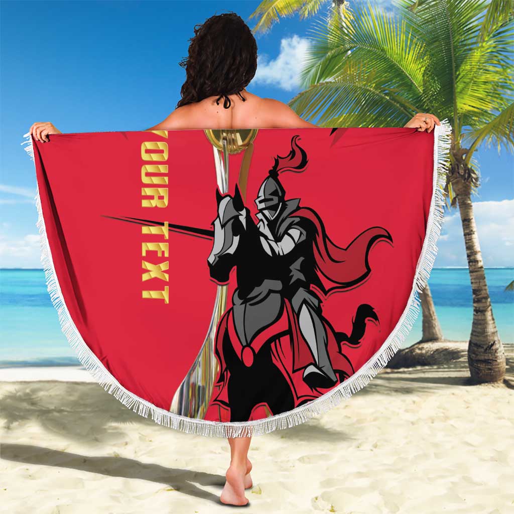 Trinidad and Tobago Cricket Personalized Beach Blanket Trinbago Knight Riders 5th Champions Proud - Wonder Print Shop