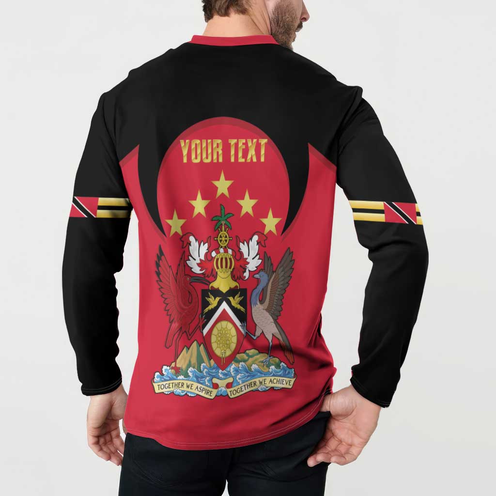 Trinidad and Tobago Cricket Personalized Button Sweatshirt Trinbago Knight Riders 5th Champions Proud - Wonder Print Shop