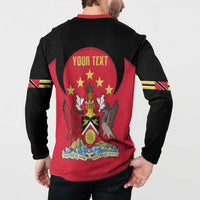 Trinidad and Tobago Cricket Personalized Button Sweatshirt Trinbago Knight Riders 5th Champions Proud - Wonder Print Shop
