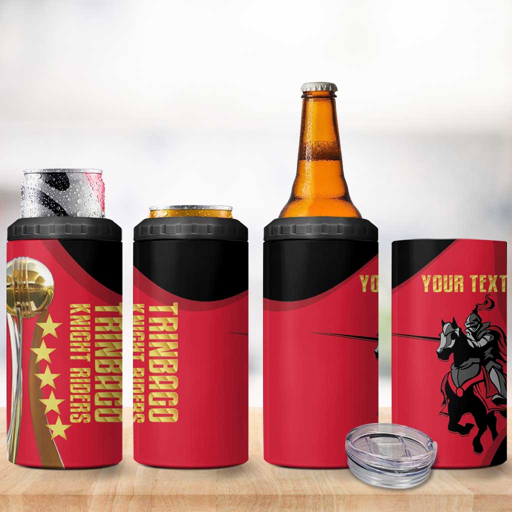Trinidad and Tobago Cricket Personalized 4 in 1 Can Cooler Tumbler Trinbago Knight Riders 5th Champions Proud - Wonder Print Shop