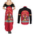 Trinidad and Tobago Cricket Personalized Couples Matching Summer Maxi Dress and Long Sleeve Button Shirt Trinbago Knight Riders 5th Champions Proud - Wonder Print Shop