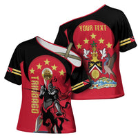 Trinidad and Tobago Cricket Personalized Cross Shoulder Shirt Trinbago Knight Riders 5th Champions Proud - Wonder Print Shop