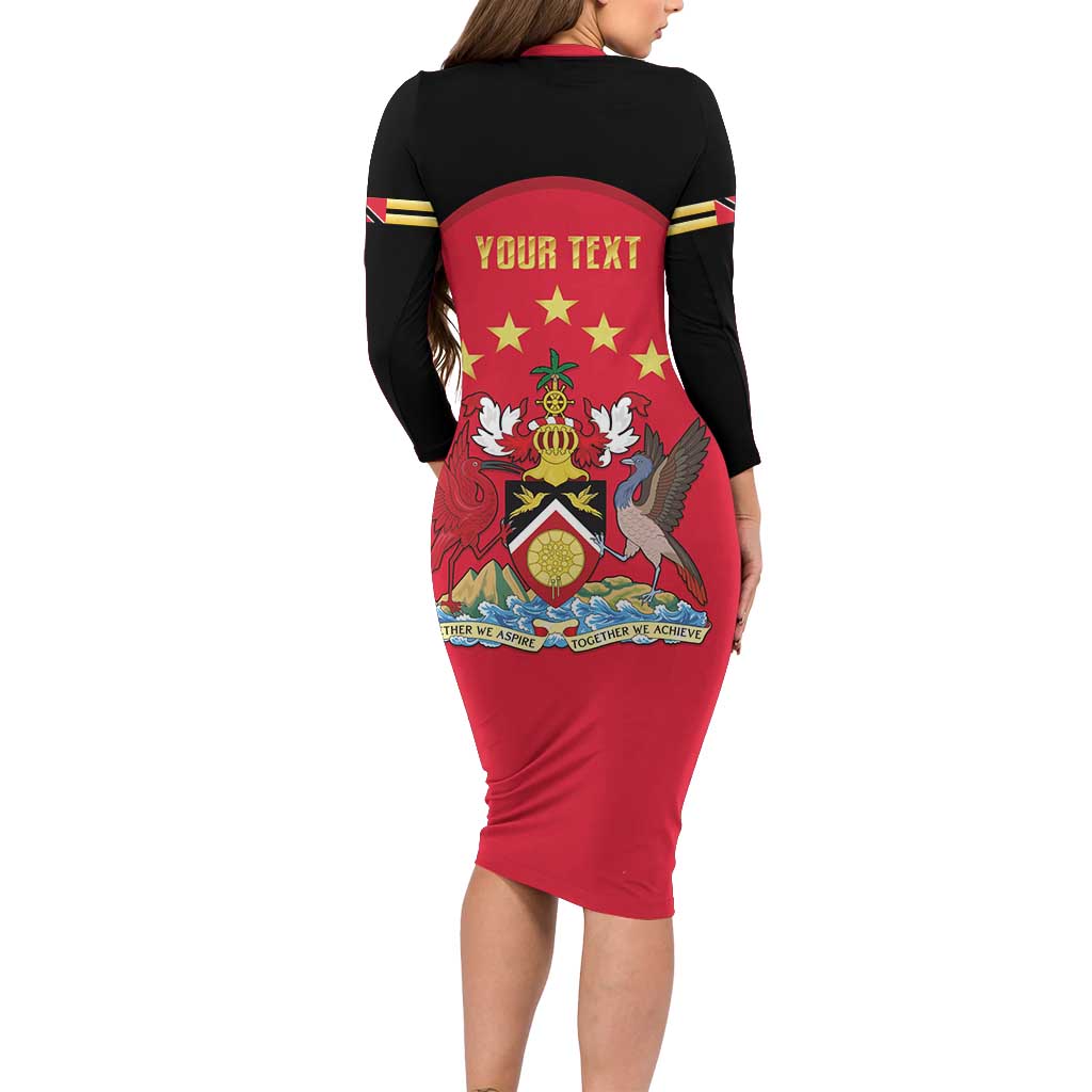 Trinidad and Tobago Cricket Personalized Family Matching Long Sleeve Bodycon Dress and Hawaiian Shirt Trinbago Knight Riders 5th Champions Proud - Wonder Print Shop