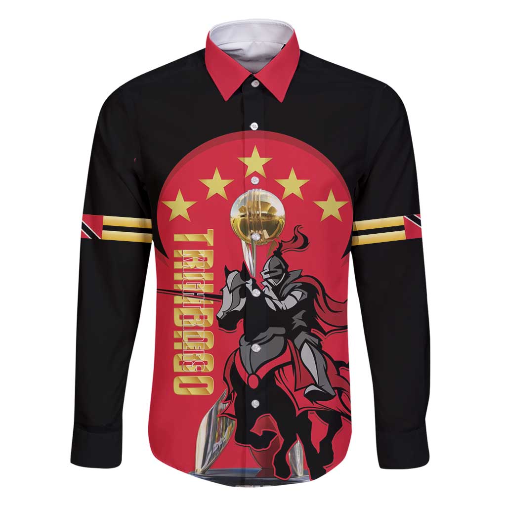 Trinidad and Tobago Cricket Personalized Family Matching Off Shoulder Maxi Dress and Hawaiian Shirt Trinbago Knight Riders 5th Champions Proud - Wonder Print Shop