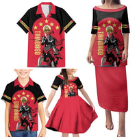 Trinidad and Tobago Cricket Personalized Family Matching Puletasi and Hawaiian Shirt Trinbago Knight Riders 5th Champions Proud - Wonder Print Shop