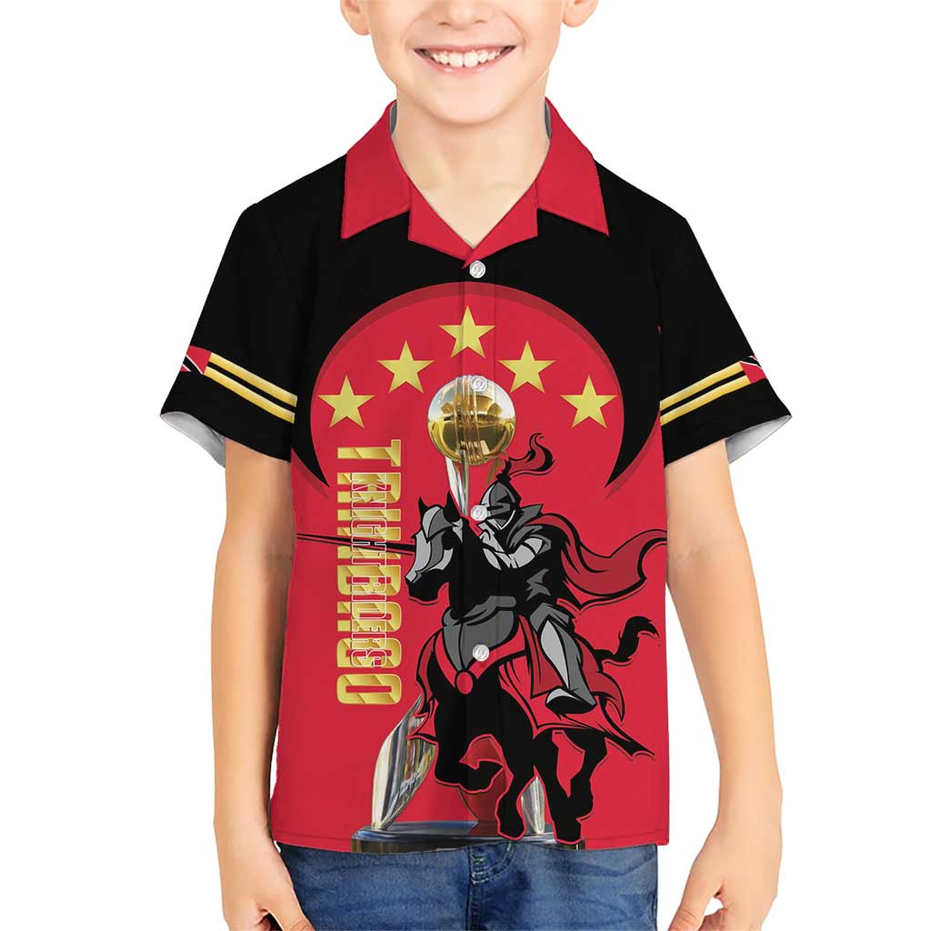 Trinidad and Tobago Cricket Personalized Family Matching Short Sleeve Bodycon Dress and Hawaiian Shirt Trinbago Knight Riders 5th Champions Proud - Wonder Print Shop