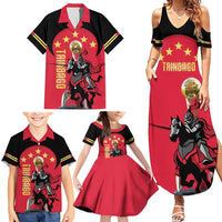 Trinidad and Tobago Cricket Personalized Family Matching Summer Maxi Dress and Hawaiian Shirt Trinbago Knight Riders 5th Champions Proud - Wonder Print Shop