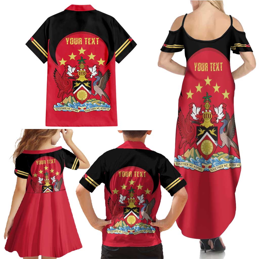 Trinidad and Tobago Cricket Personalized Family Matching Summer Maxi Dress and Hawaiian Shirt Trinbago Knight Riders 5th Champions Proud - Wonder Print Shop