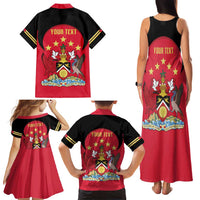 Trinidad and Tobago Cricket Personalized Family Matching Tank Maxi Dress and Hawaiian Shirt Trinbago Knight Riders 5th Champions Proud - Wonder Print Shop