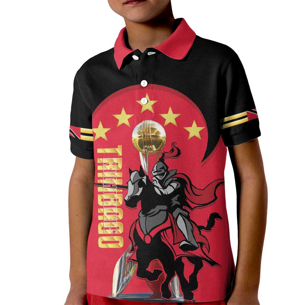 Trinidad and Tobago Cricket Personalized Kid Polo Shirt Trinbago Knight Riders 5th Champions Proud - Wonder Print Shop
