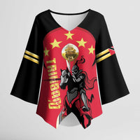 Trinidad and Tobago Cricket Personalized Kimono Sleeve Blouse Trinbago Knight Riders 5th Champions Proud - Wonder Print Shop