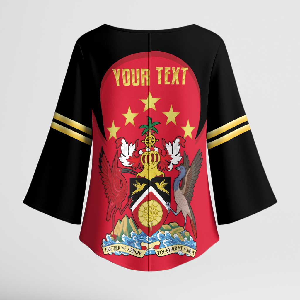 Trinidad and Tobago Cricket Personalized Kimono Sleeve Blouse Trinbago Knight Riders 5th Champions Proud - Wonder Print Shop
