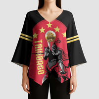 Trinidad and Tobago Cricket Personalized Kimono Sleeve Blouse Trinbago Knight Riders 5th Champions Proud - Wonder Print Shop