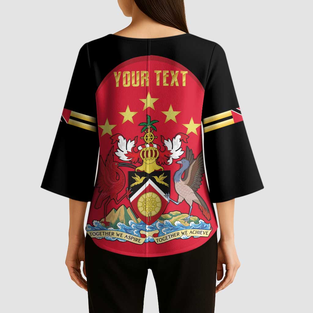 Trinidad and Tobago Cricket Personalized Kimono Sleeve Blouse Trinbago Knight Riders 5th Champions Proud - Wonder Print Shop