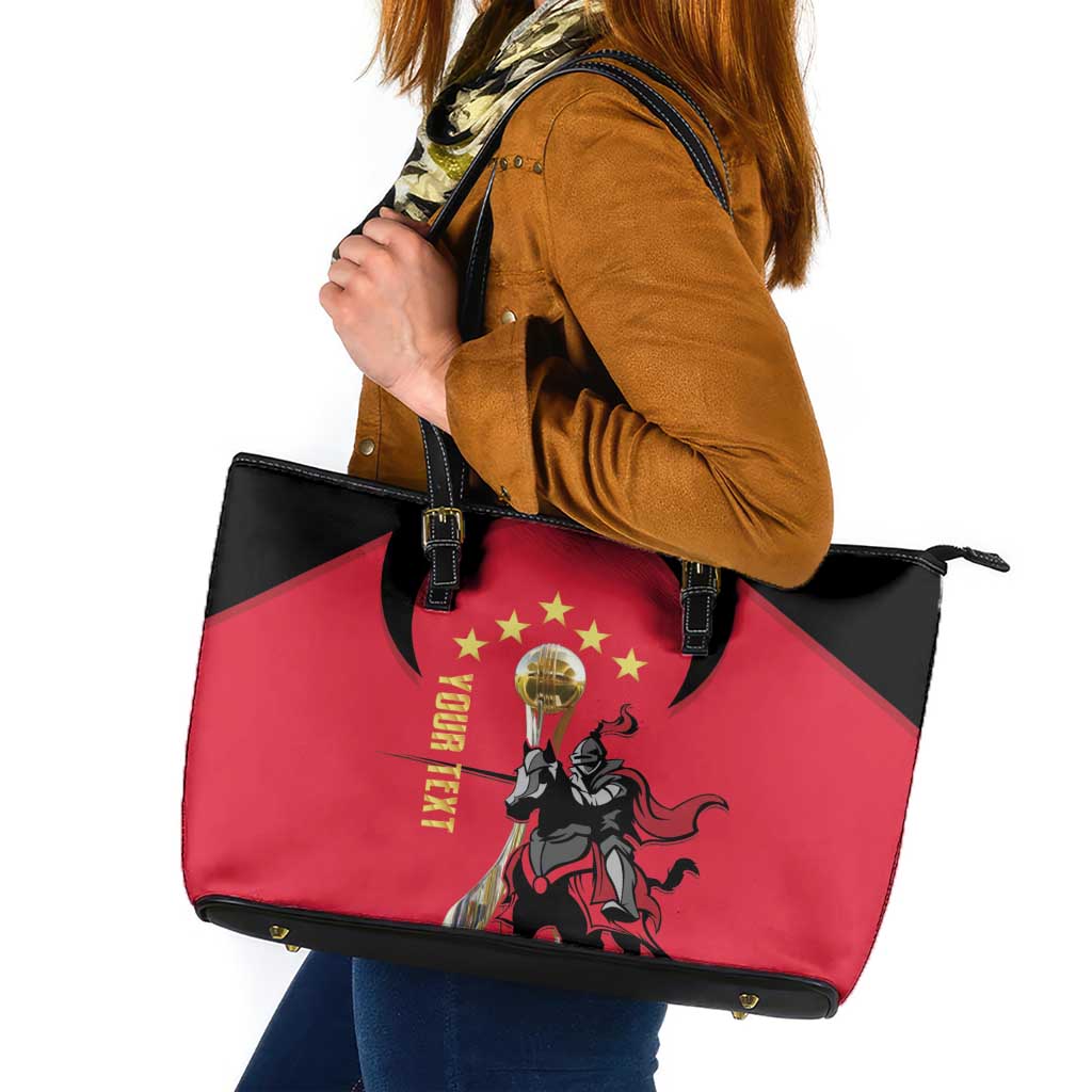 Trinidad and Tobago Cricket Personalized Leather Tote Bag Trinbago Knight Riders 5th Champions Proud - Wonder Print Shop