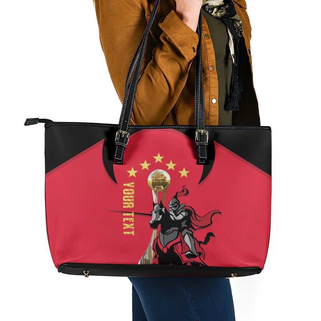 Trinidad and Tobago Cricket Personalized Leather Tote Bag Trinbago Knight Riders 5th Champions Proud - Wonder Print Shop